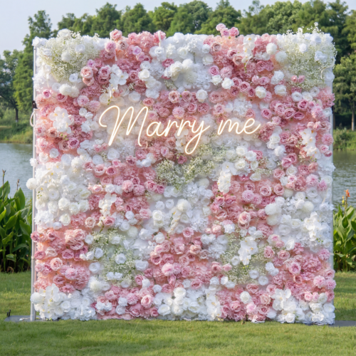 DIY 5D Roll-Up Flower Wall Backdrop for Wedding & Party Celebration Decor AX-418