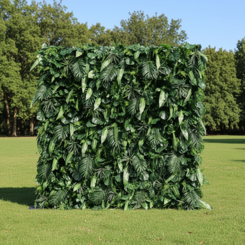Roll Up Artificial Plant Wall Backdrop: Verdant Rainforest - Immersive Greenery for Any Event-AX-240