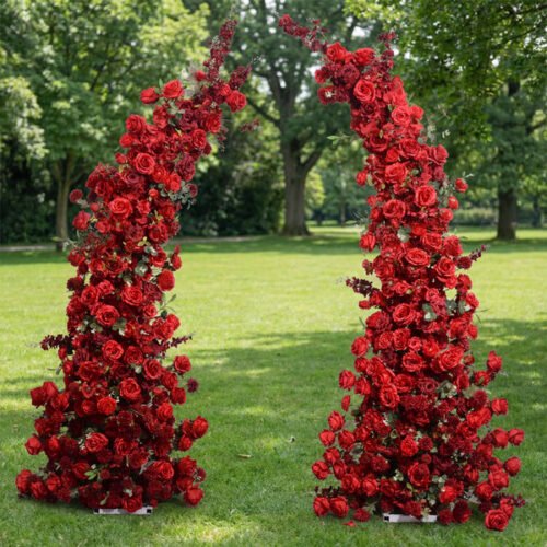 Luxury Artificial Rose Floral Arch – Wedding Ceremony Backdrop, Event Decoration, and Romantic Floral Display AX-328