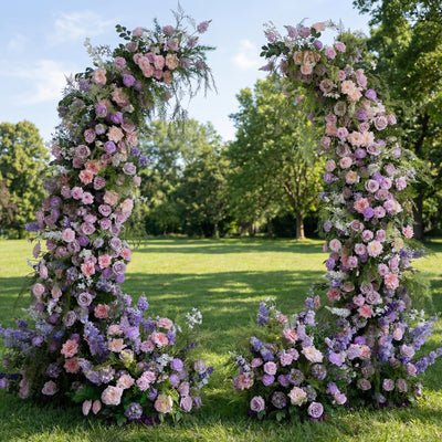 Flower Artificial Purple Flower Arch – Elegant Wedding Decoration with Romantic Pastel Tones AX-377