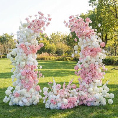 Flower Luxury Wedding Flower Arch Decoration Set – Pre-Made Artificial Floral Backdrop for Ceremony & Photo Zone AX-381