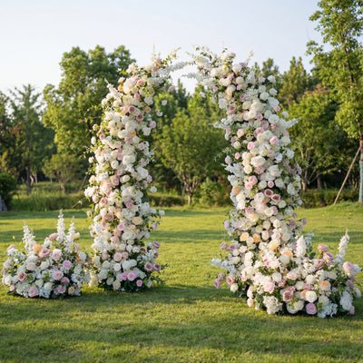 Flower Romantic Wedding Ceremony Floral Arch Backdrop Set AX-384