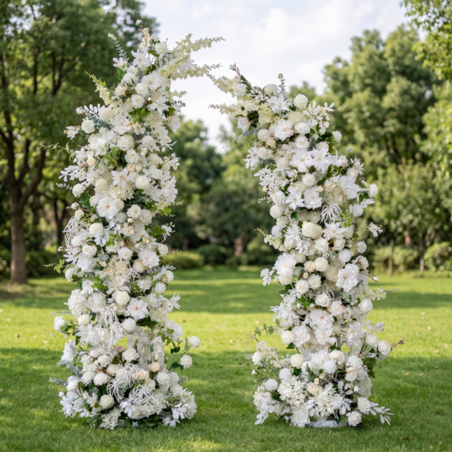 6*7 ft Elegant Artificial Flower Archway - Wedding & Party Backdrop Decorations | Floral Display for Boho/ Rustic Events and Ceremonies AX-359
